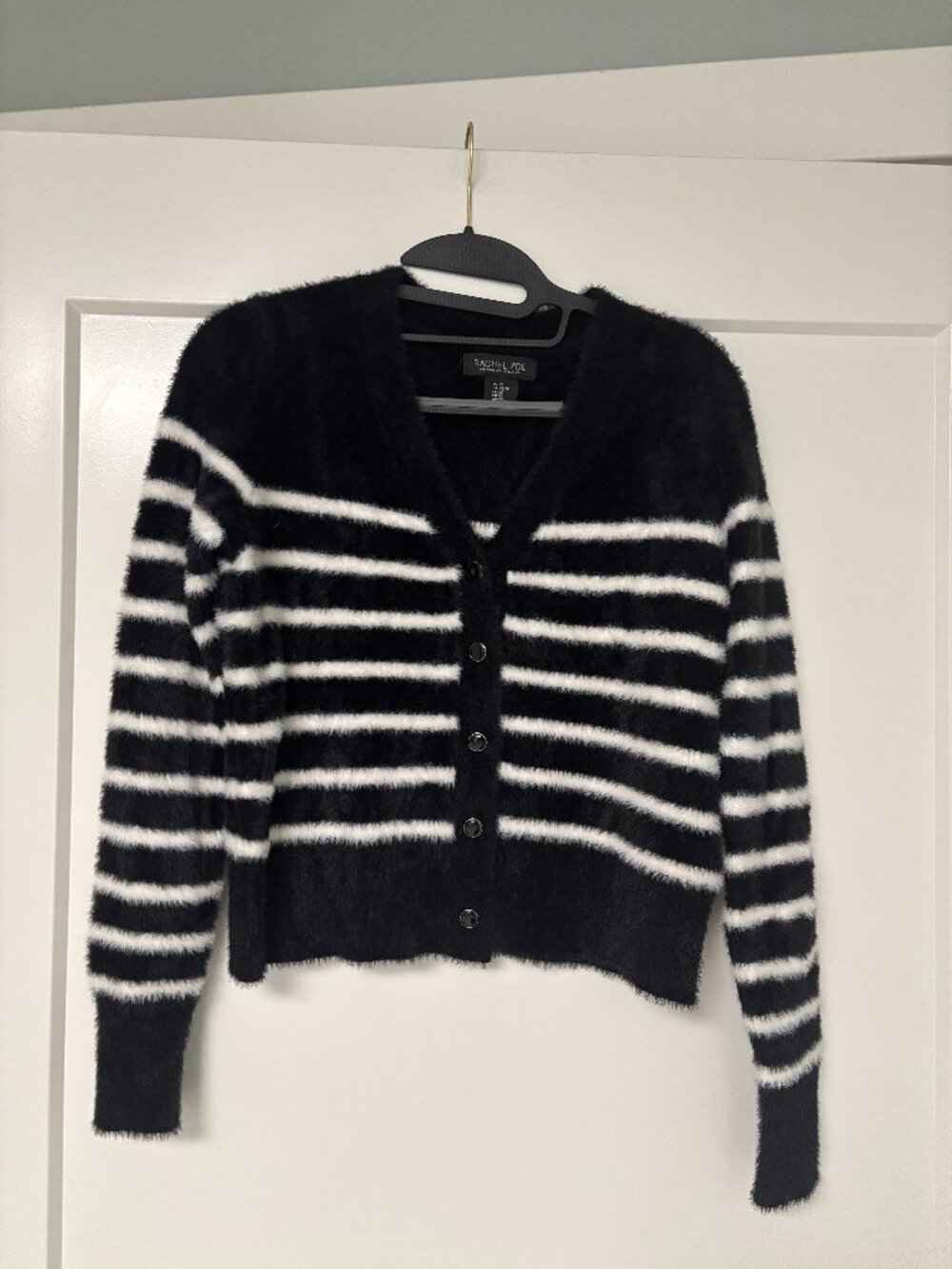 Rachel Zoe Black and White Cardigan Sweater